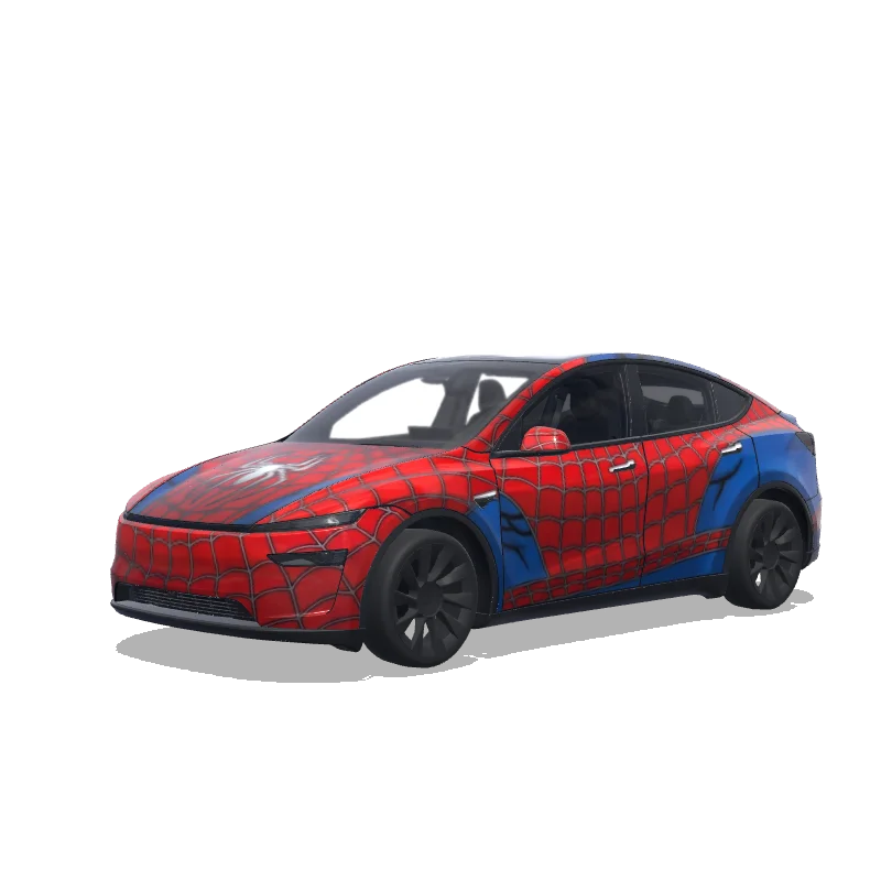 Tesla Model Y (2025+) wrap design - spiderman