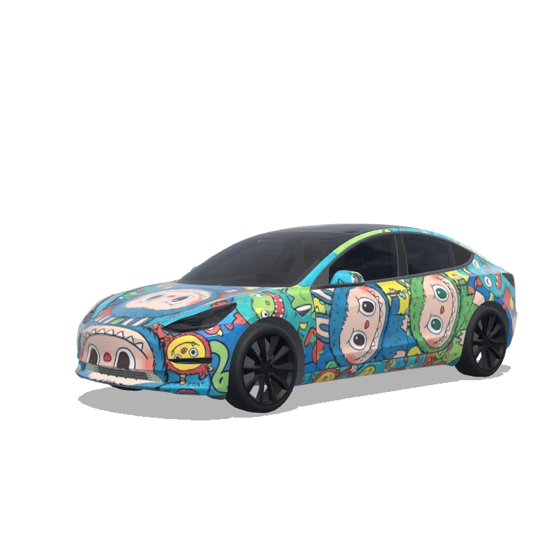 Tesla Model 3 wrap design - Labubu
