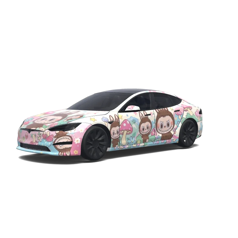 Tesla Model S wrap design - Labubu.