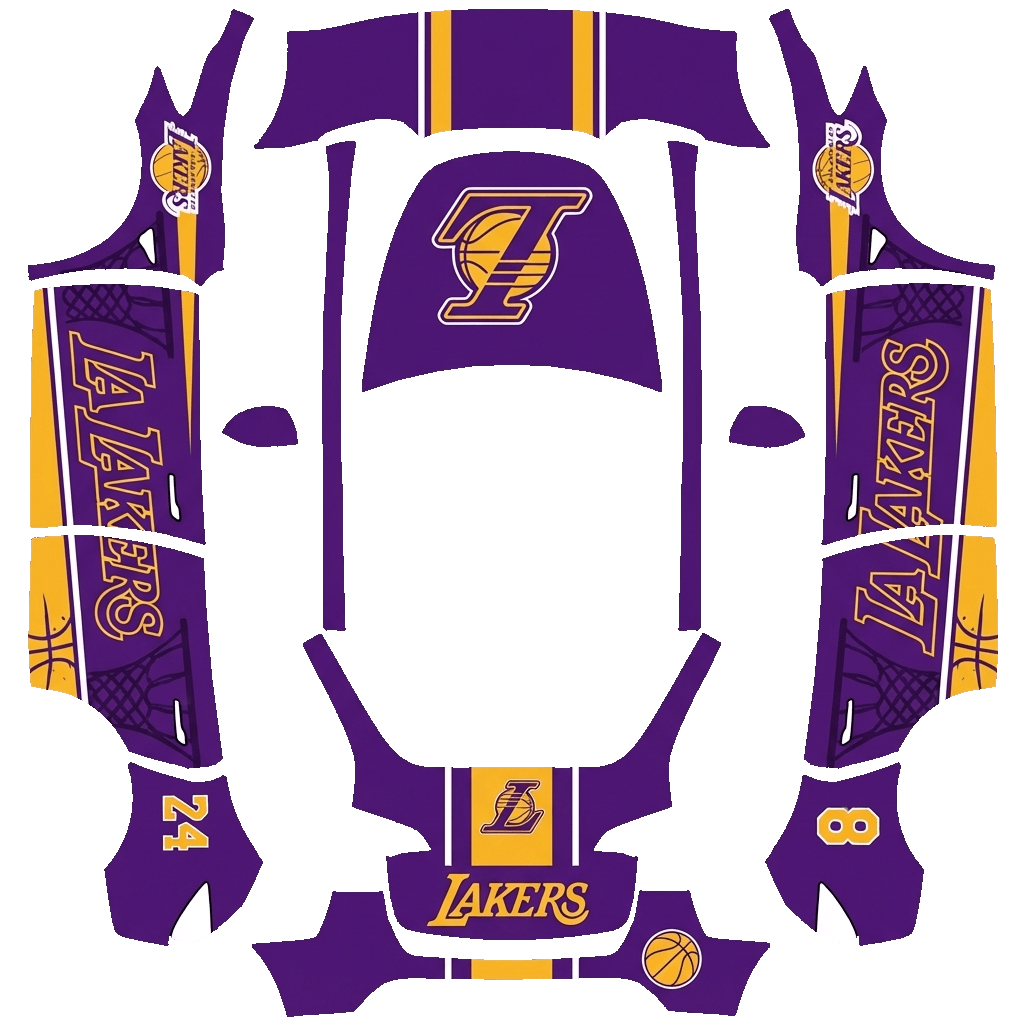 Tesla Model Y wrap design - Los Angeles Lakers