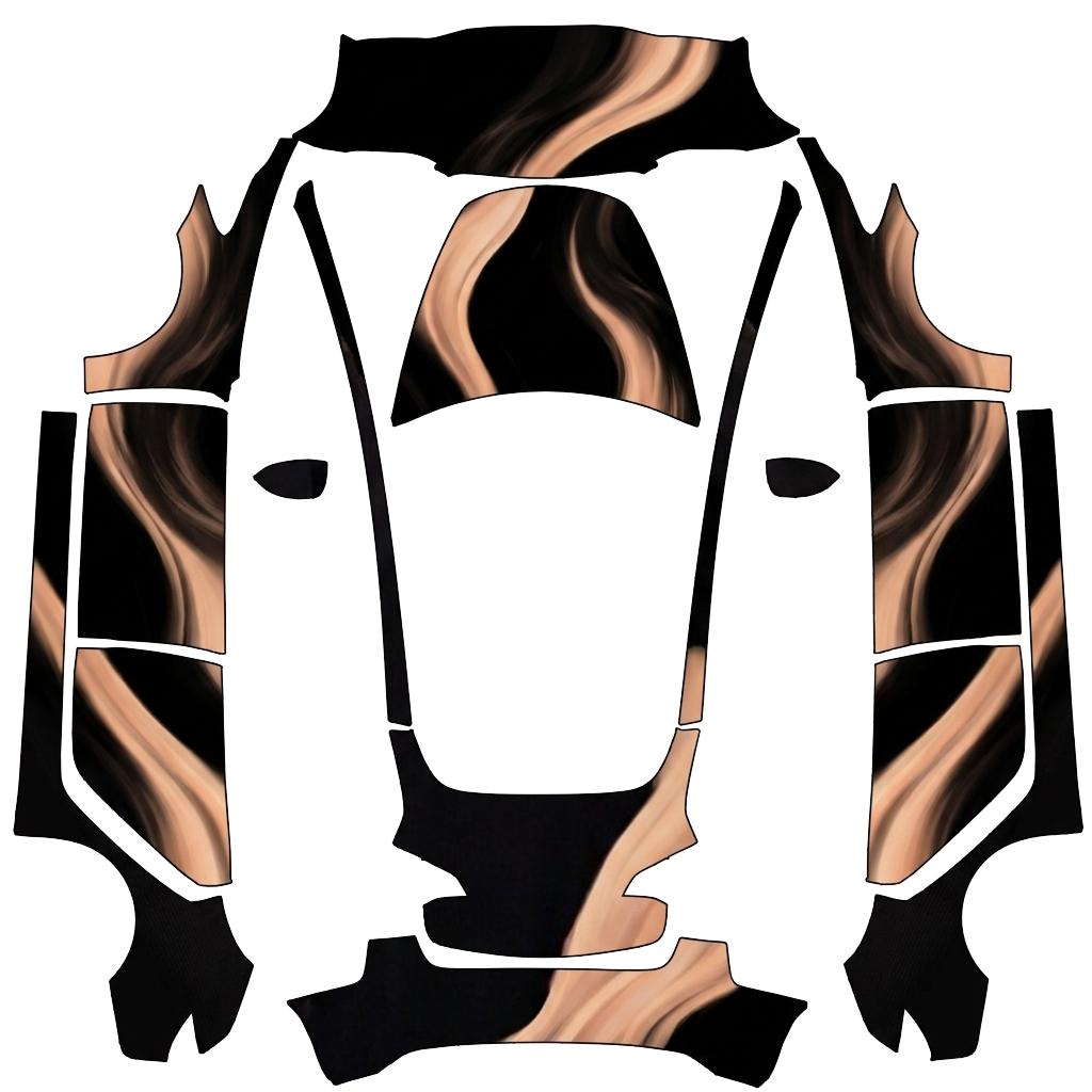 Tesla Model 3 wrap design - Generate a wrap design based on this reference image
