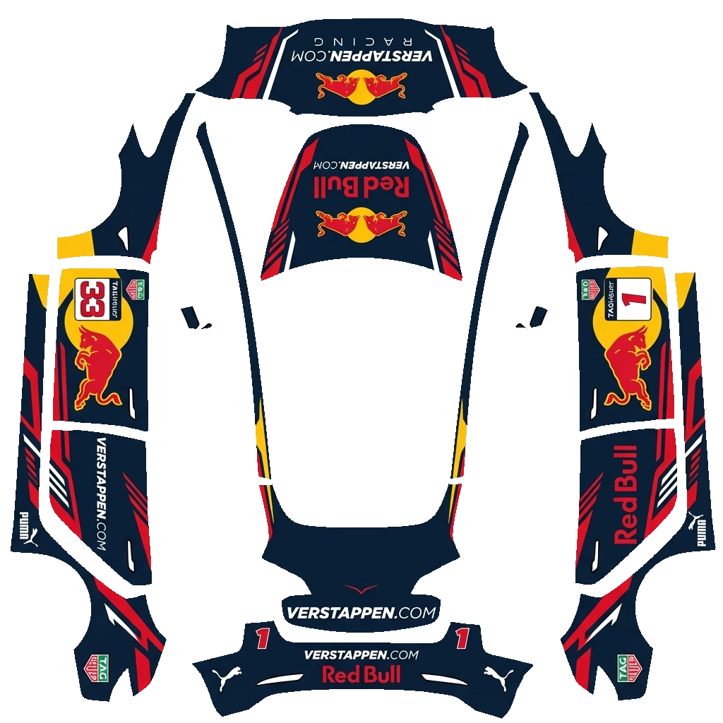 Tesla Model 3 wrap design - Verstappen.com racing GT3