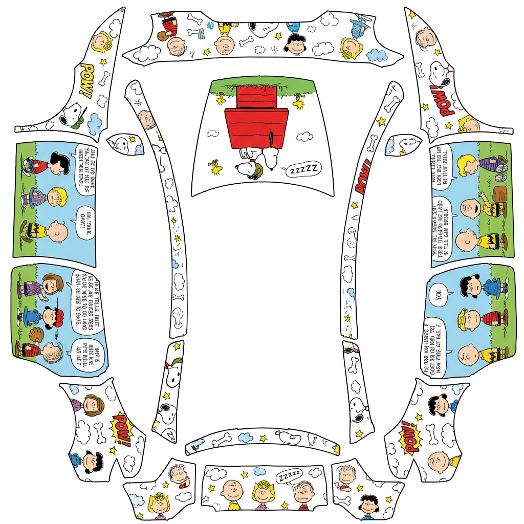 Tesla Model Y L wrap design - Snoopy
