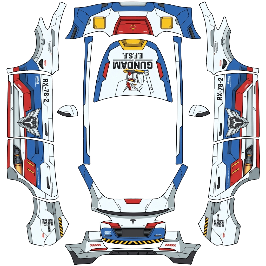 Tesla Model Y wrap design - GUNDAM