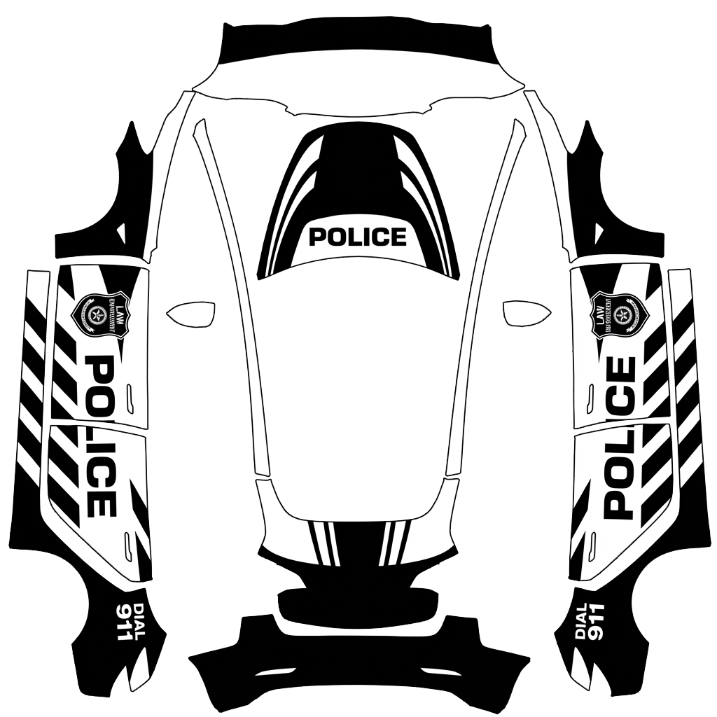 Tesla Model 3 custom wrap design - free download PNG