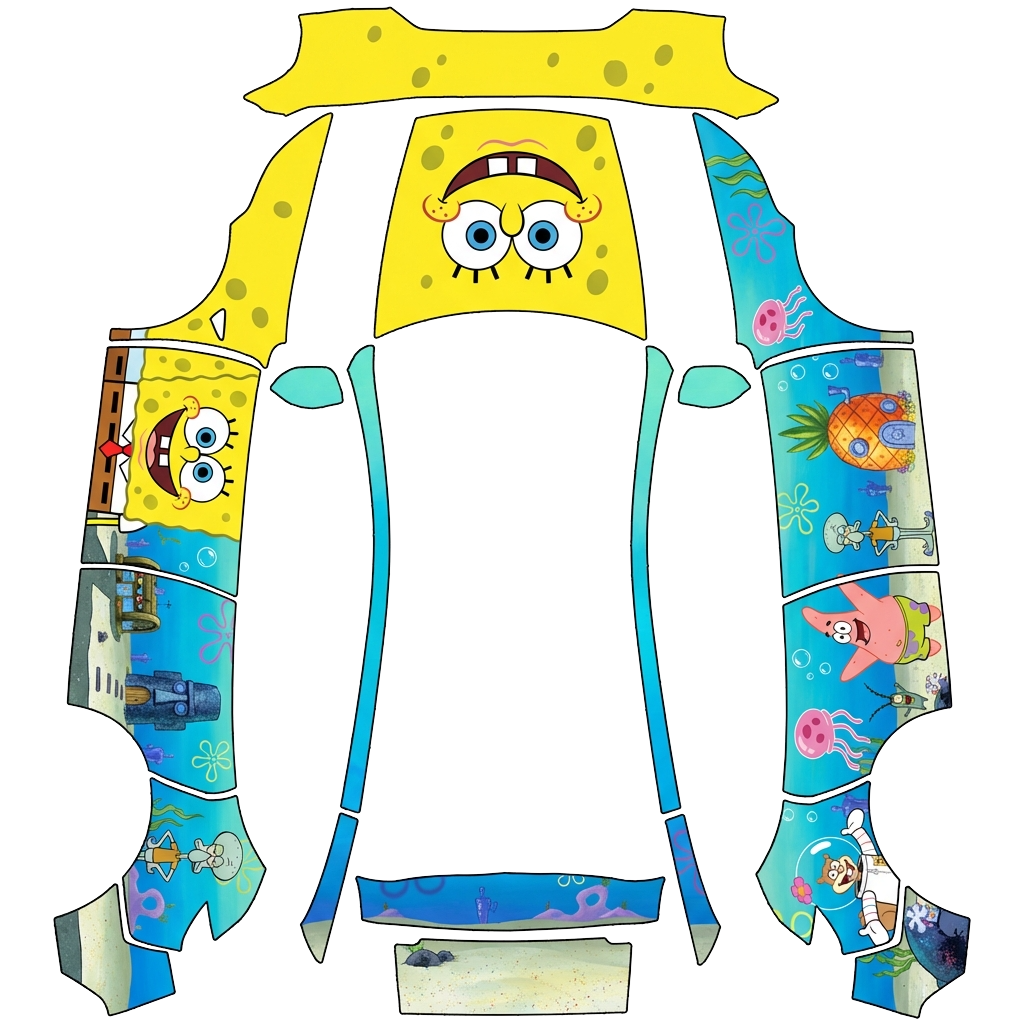 Tesla Model Y (2025+) wrap design - SpongeBob SquarePants