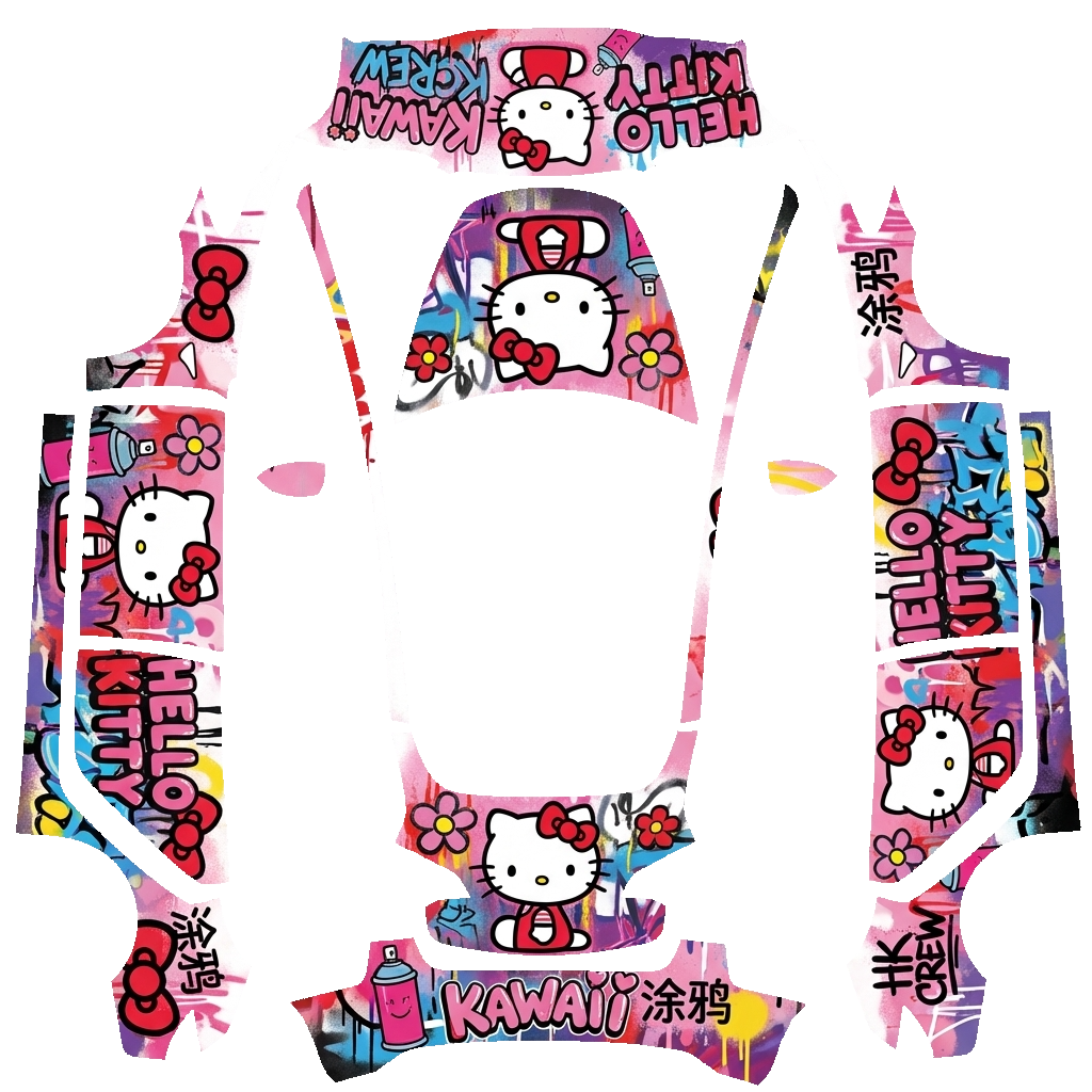 Tesla Model 3 wrap design - 我想要一个hello kitty主题的涂鸦