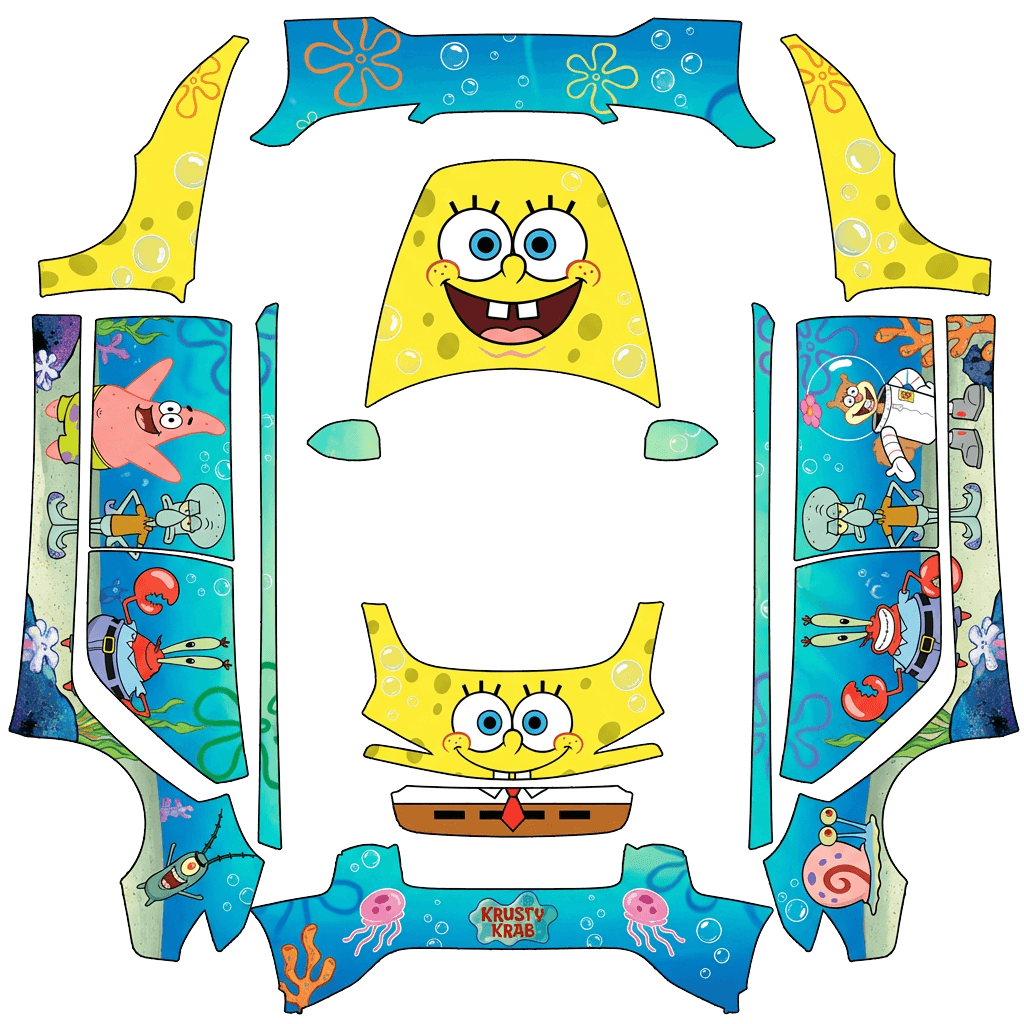 Tesla Model 3 (2024+) wrap design - spongebob