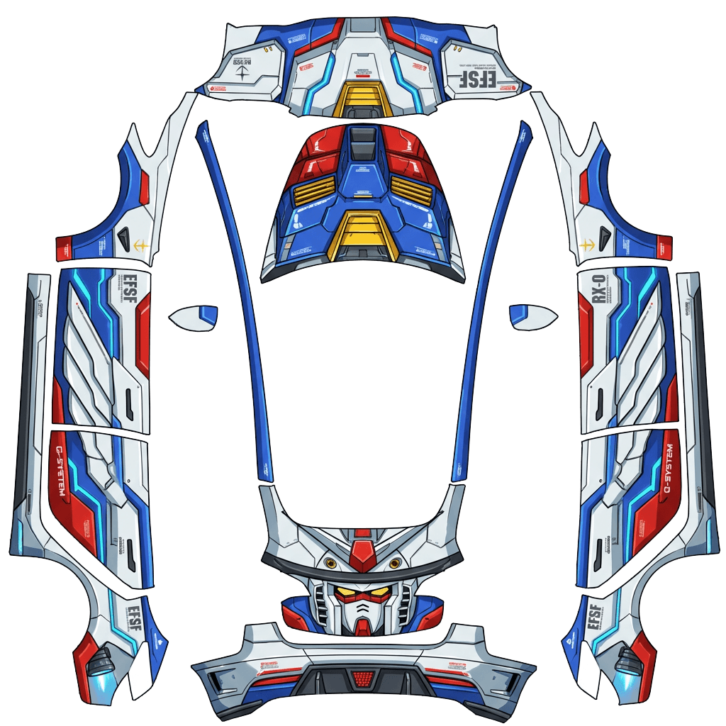Tesla Model 3 wrap design - gundam latest