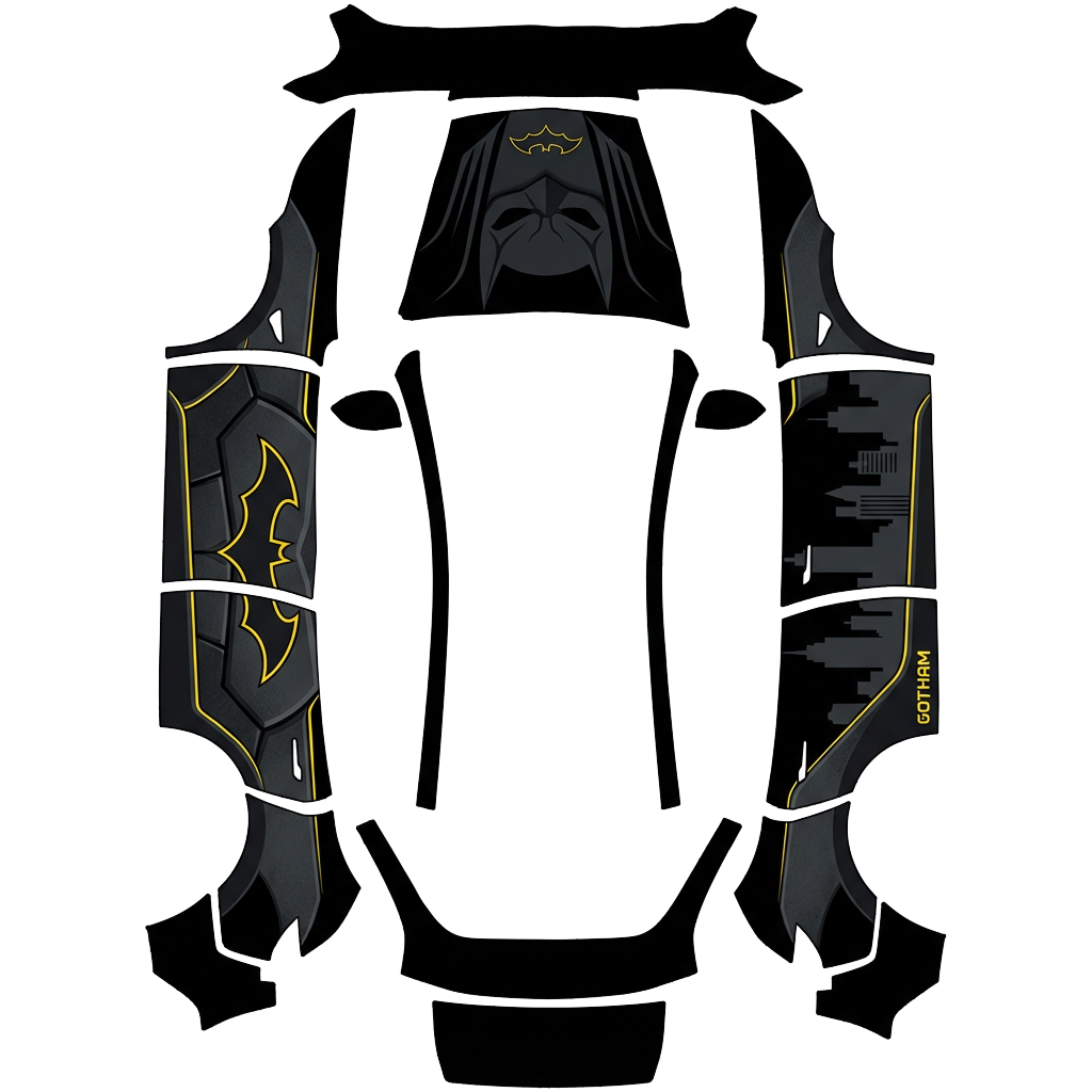 Tesla Model Y (2025+) wrap design - batman
