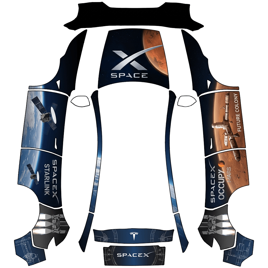 Tesla Model Y (2025+) wrap design - SpaceX