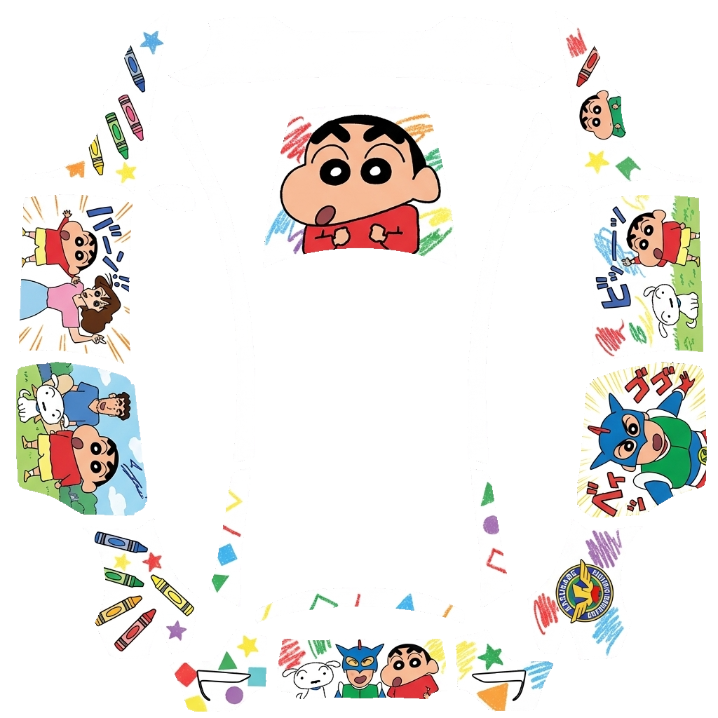 Tesla Model Y L wrap design - crayon shinchan