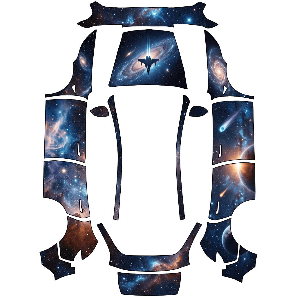 Tesla Model Y (2025+) wrap design - Space theme