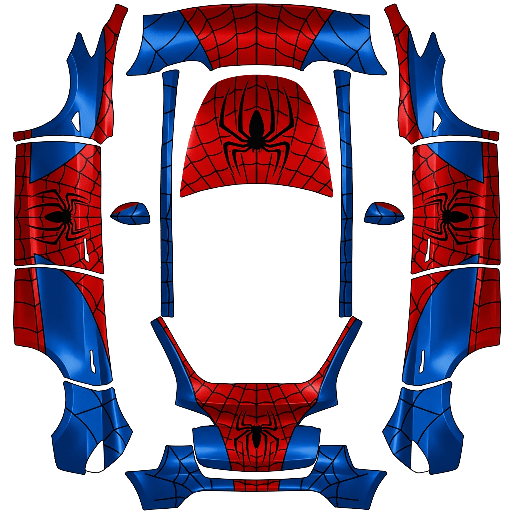 Tesla Model Y wrap design - Spiderman