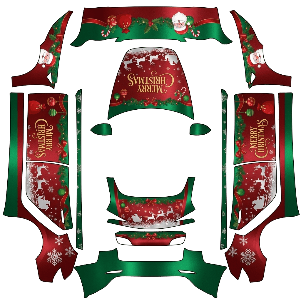 Tesla Model 3 (2024+) custom wrap design - free download PNG