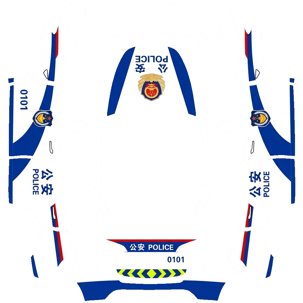Tesla Model Y wrap design - 中国公安的图片
