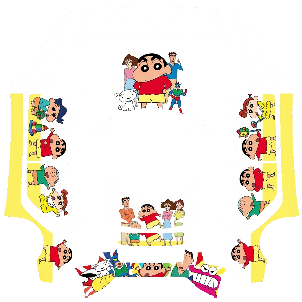 Tesla Model 3 (2024+) wrap design - crayon shinchan