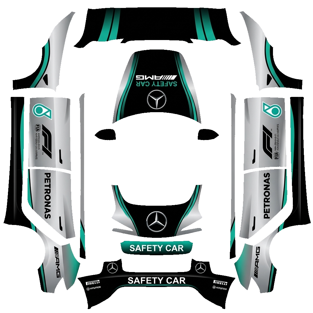 Tesla Model 3 (2024+) wrap design - 2025 benz f1 safety car