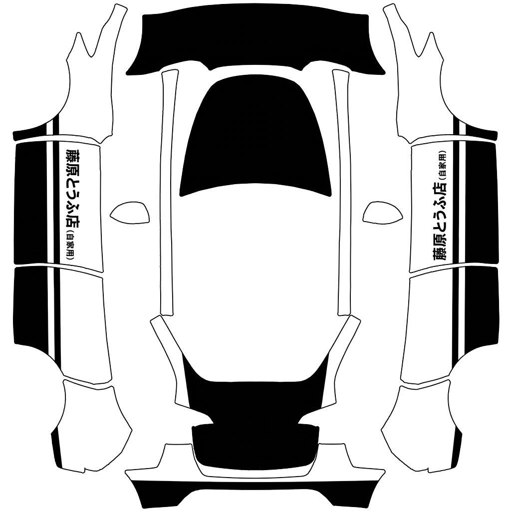 Tesla Model Y wrap design - Make the wrap template like the AE86 from initial D