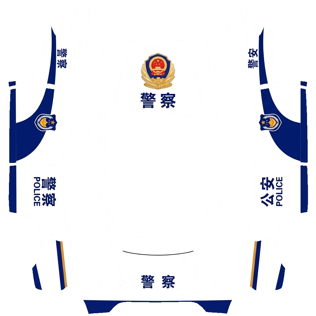 Tesla Model Y wrap design - 中国警车涂装
