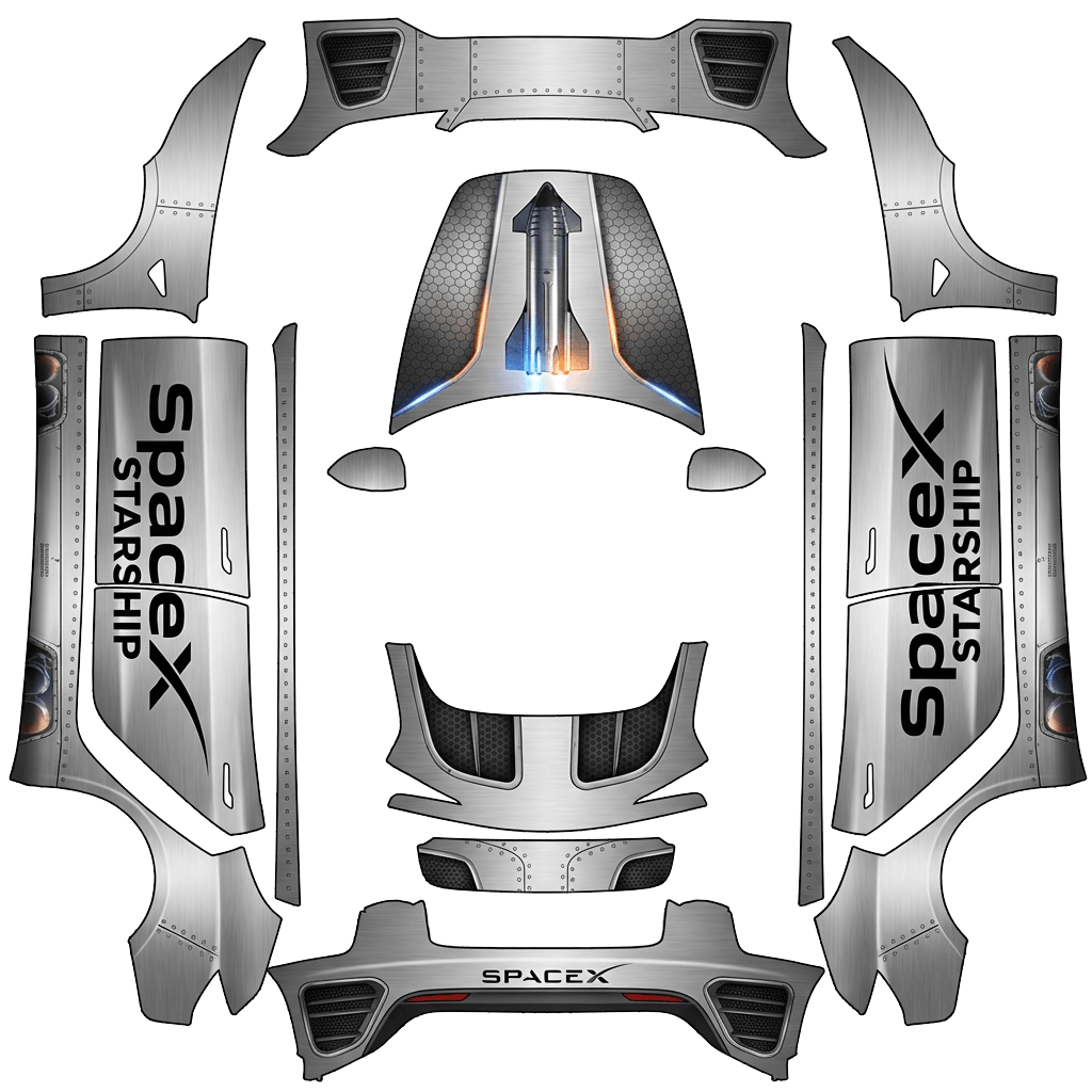 Tesla Model 3 (2024+) wrap design - SpaceX Starship
