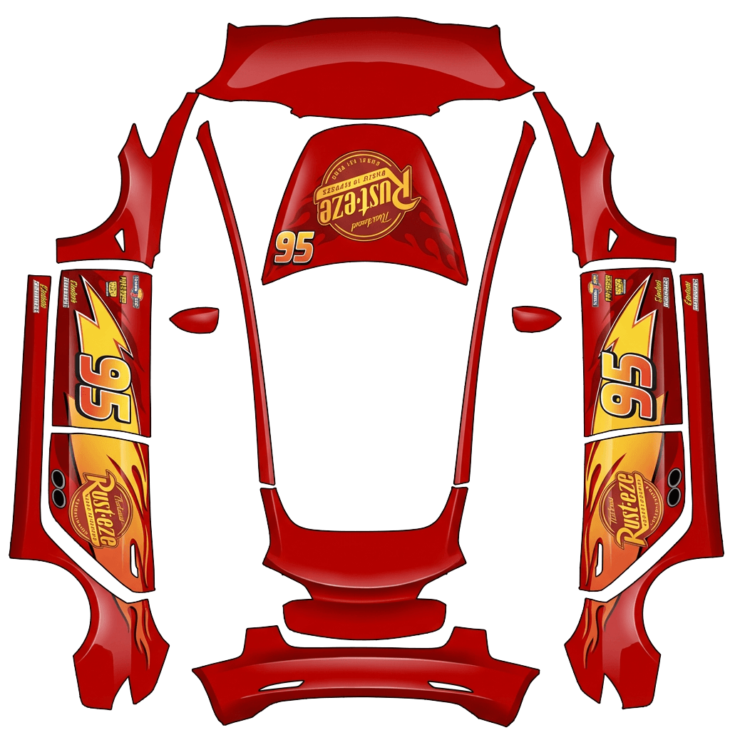 Tesla Model 3 wrap design - Fulger McQueen