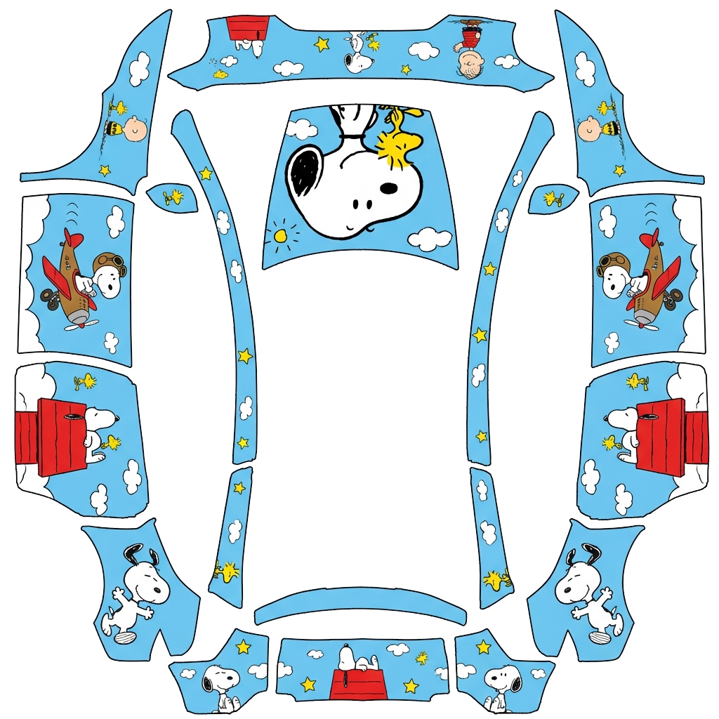 Tesla Model Y L wrap design - Snoopy