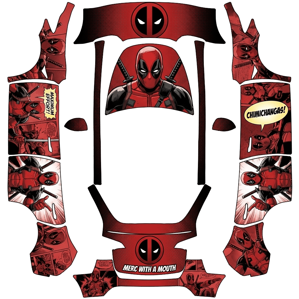 Tesla Model Y wrap design - Deadpool