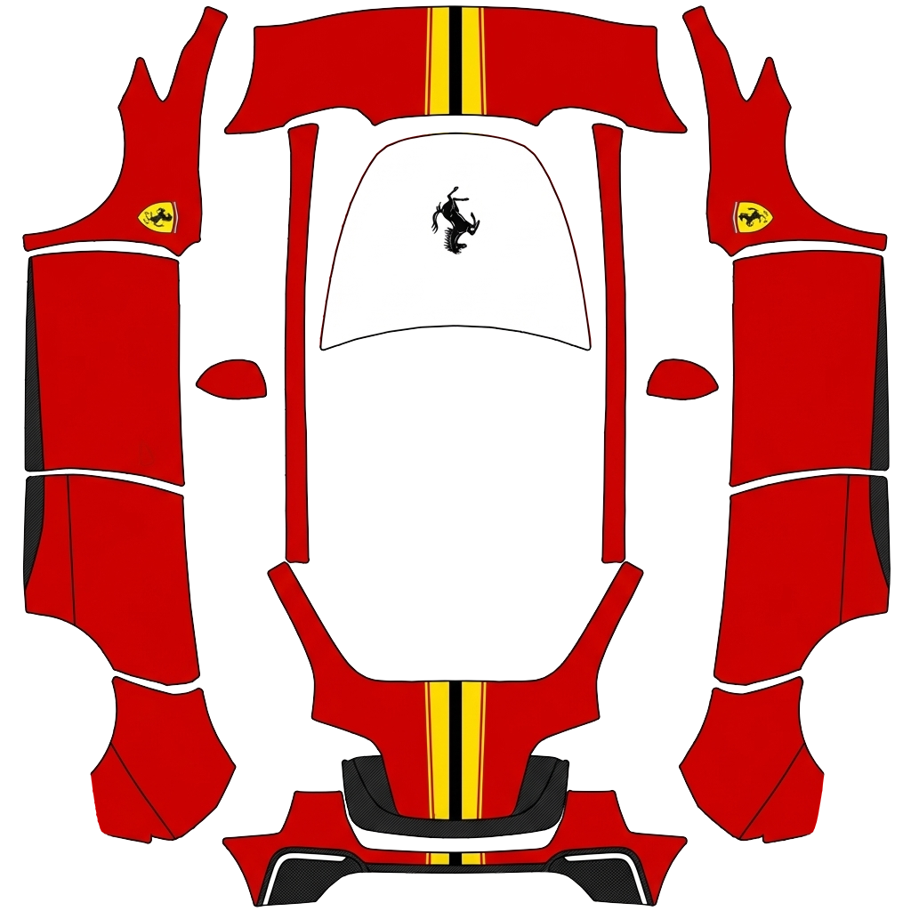 Tesla Model Y wrap design - ferrari