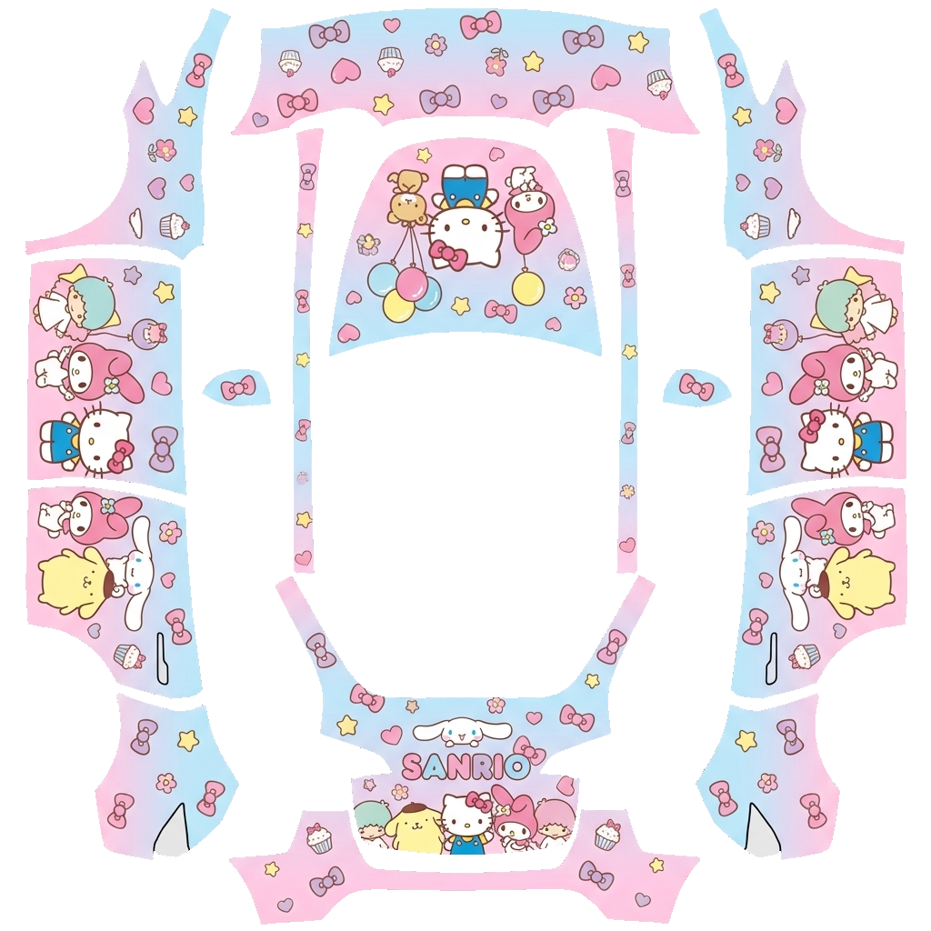 Tesla Model Y wrap design - sanrio
