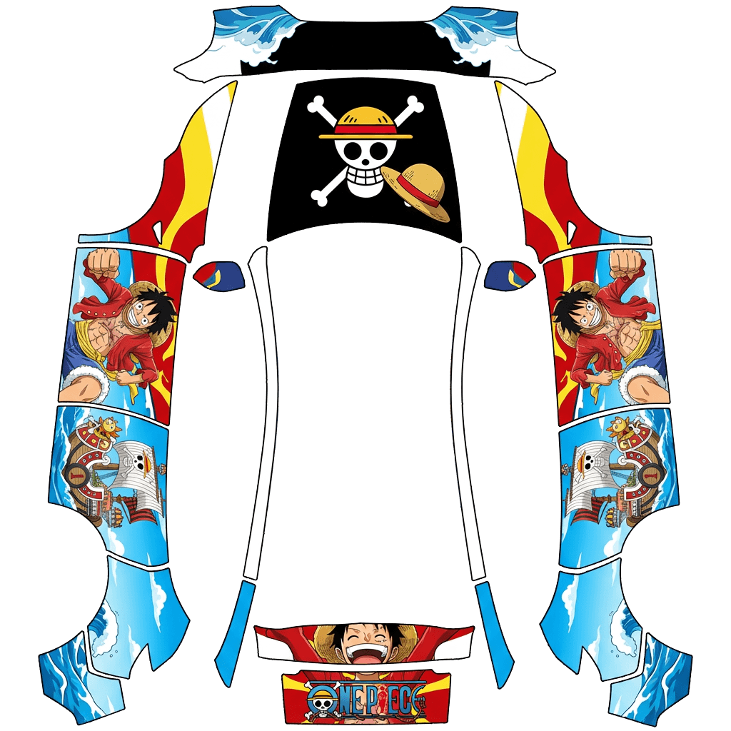 Tesla Model Y (2025+) wrap design - one piece luffy