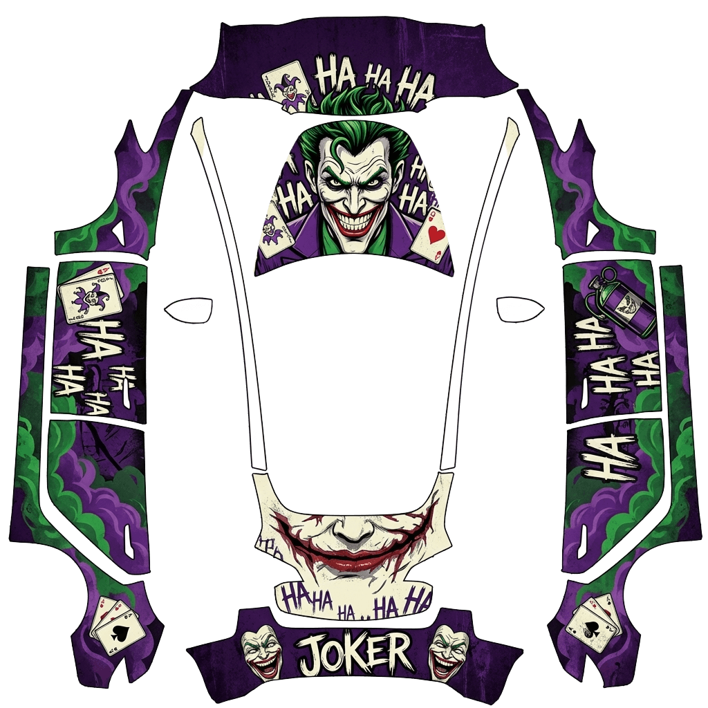 Tesla Model 3 wrap design - Gotham Joker style