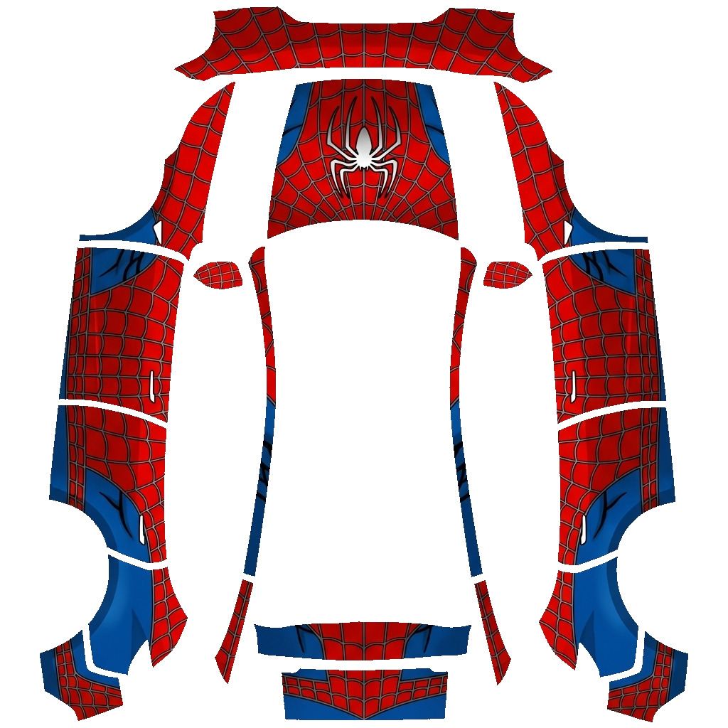 Tesla Model Y (2025+) wrap design - spiderman