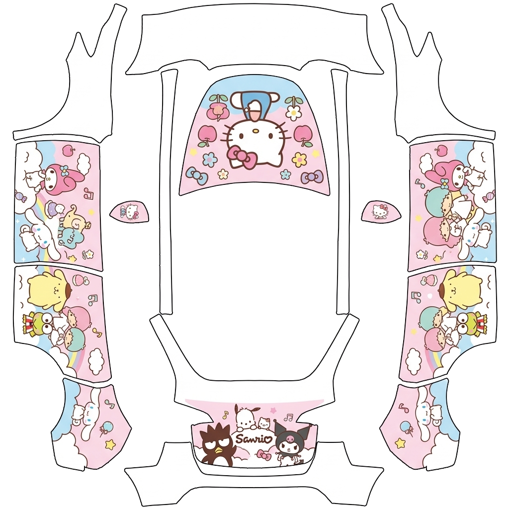 Tesla Model Y wrap design - sanrio