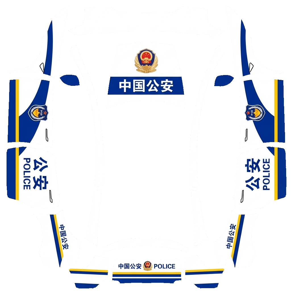 Tesla Model Y L wrap design - 中国公安