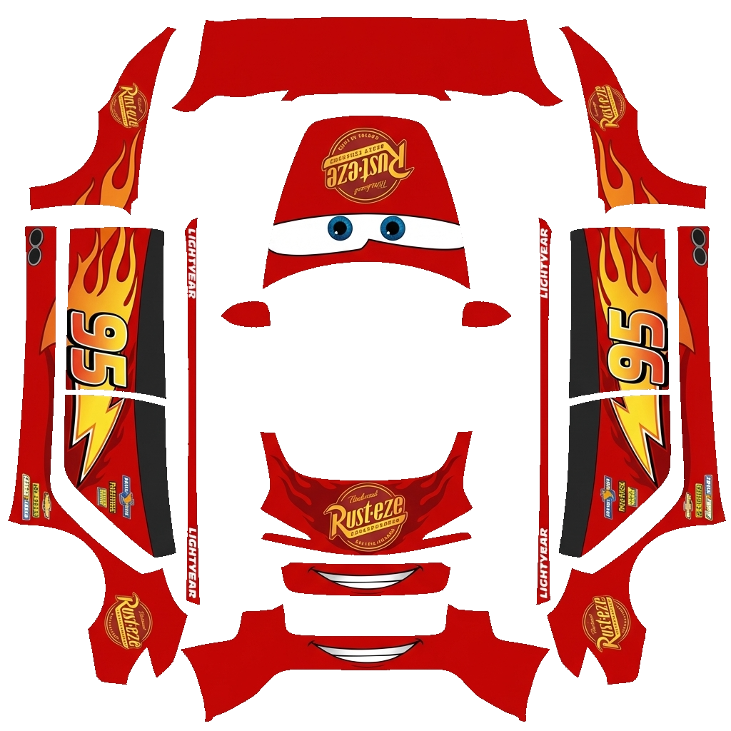Tesla Model 3 (2024+) wrap design - Make a lightning mcqueen wrap