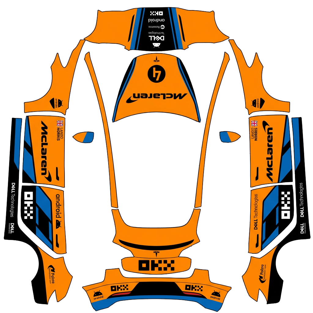 Tesla Model 3 wrap design - f1 mclaren